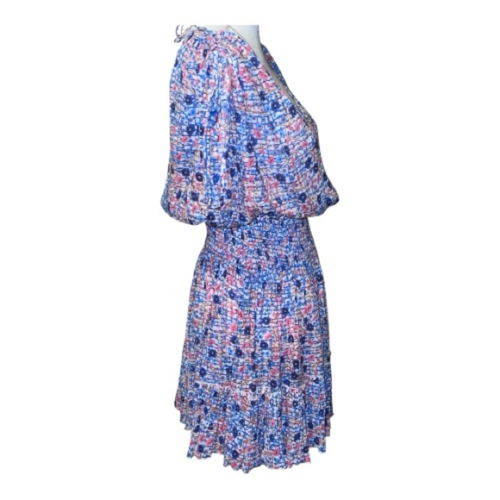 Poupette St Barth floral dress with cinched sleeves and tassel ties. - Picture 4 of 8
